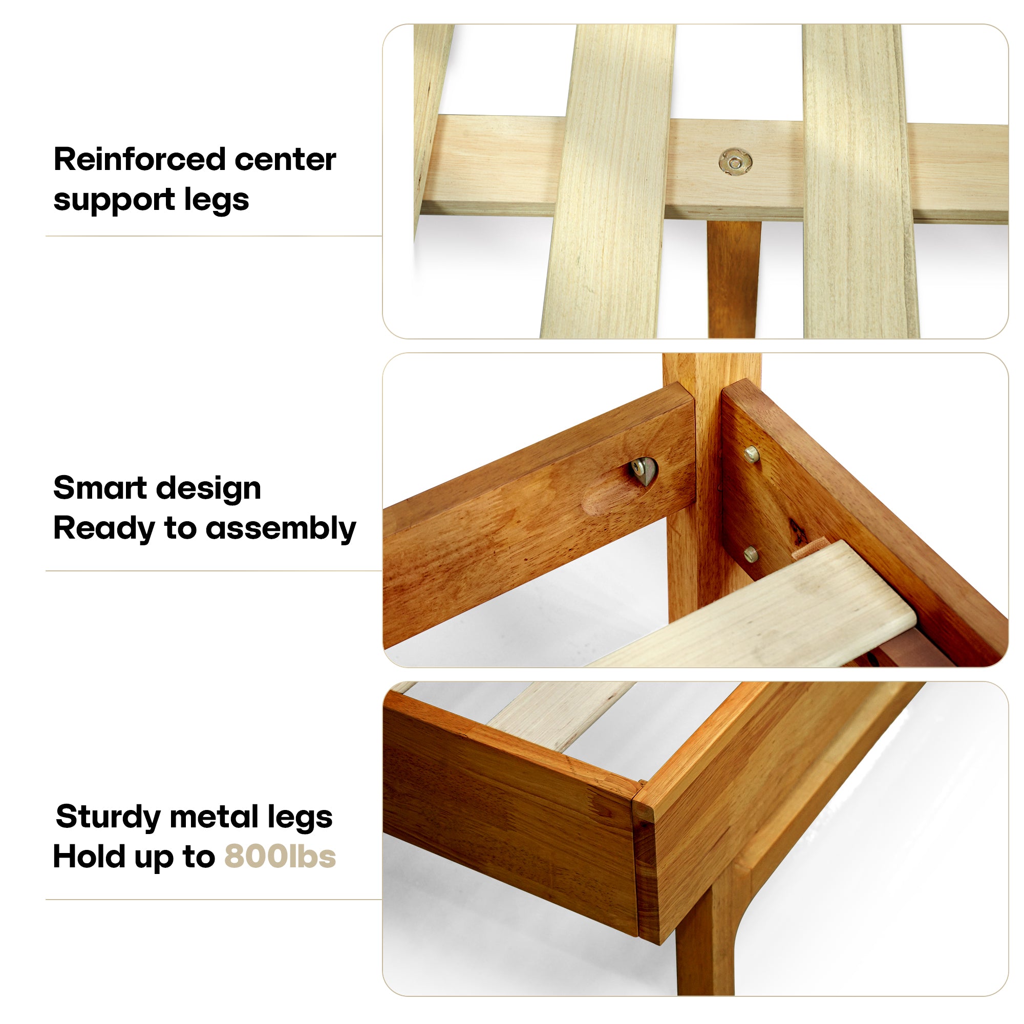 The Emma Solid Wood Bed Frame