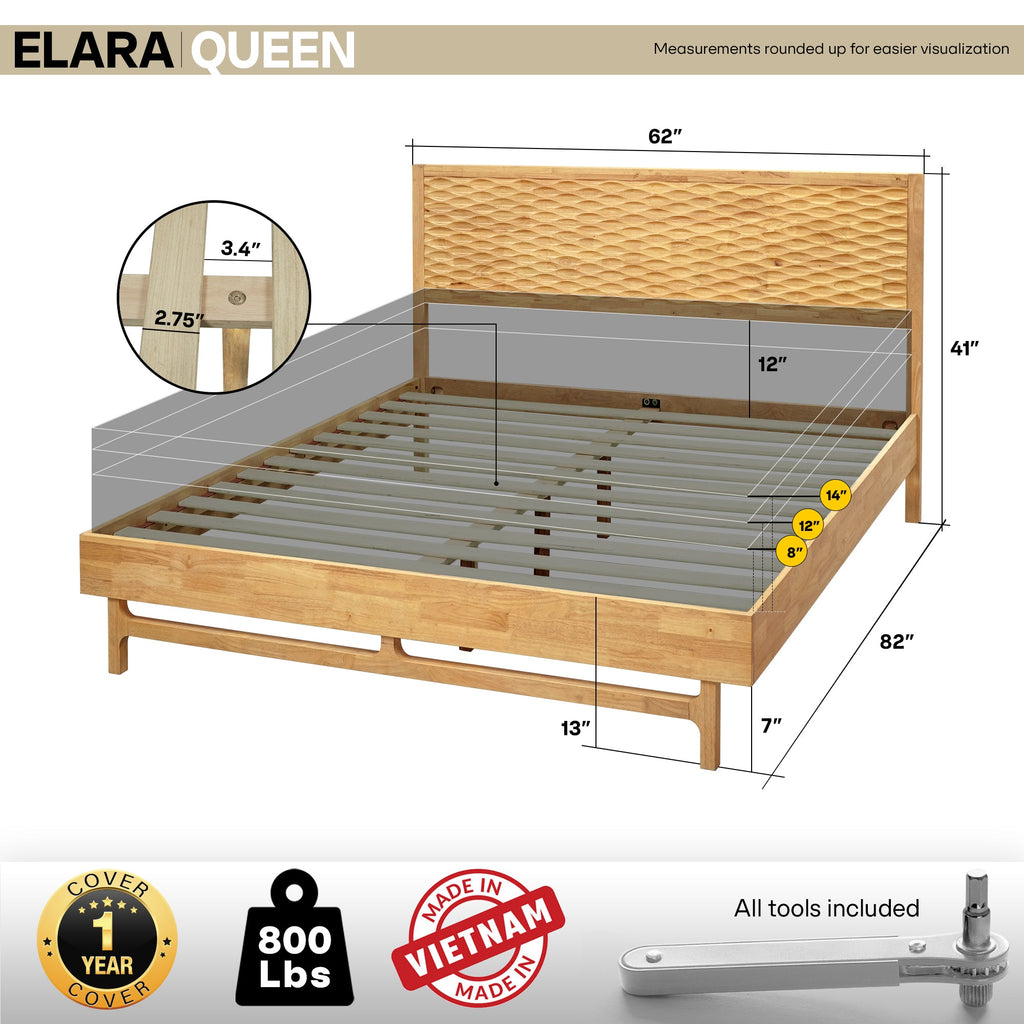 The Emma Solid Wood Bed Frame