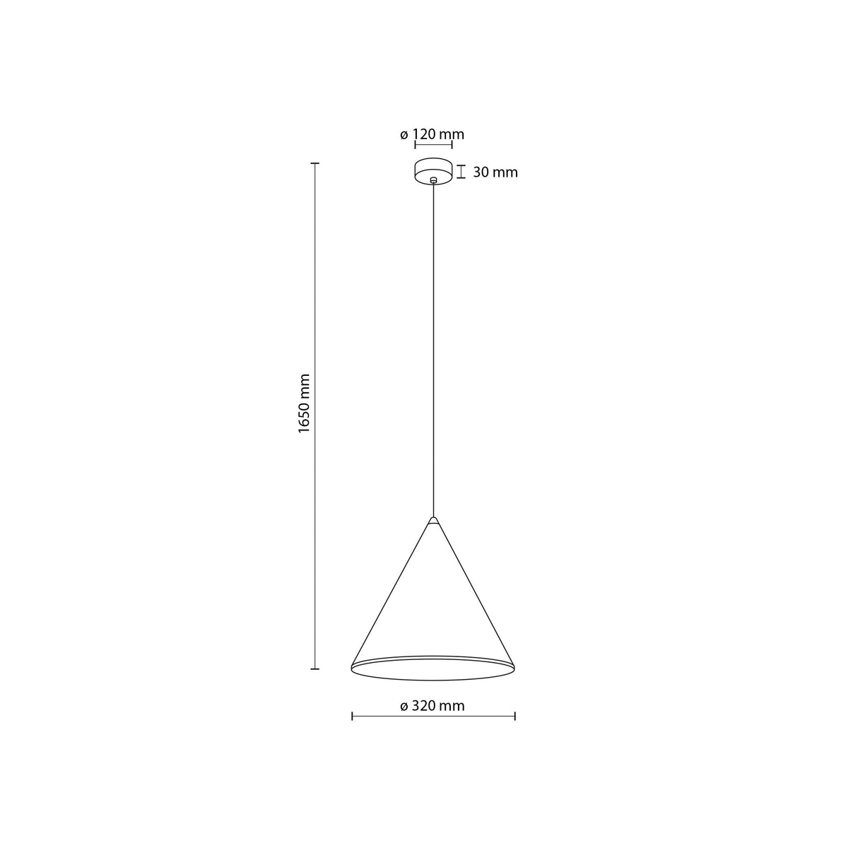 CONO Steel Cone Pendant Light for Kitchen Island & Dining Table