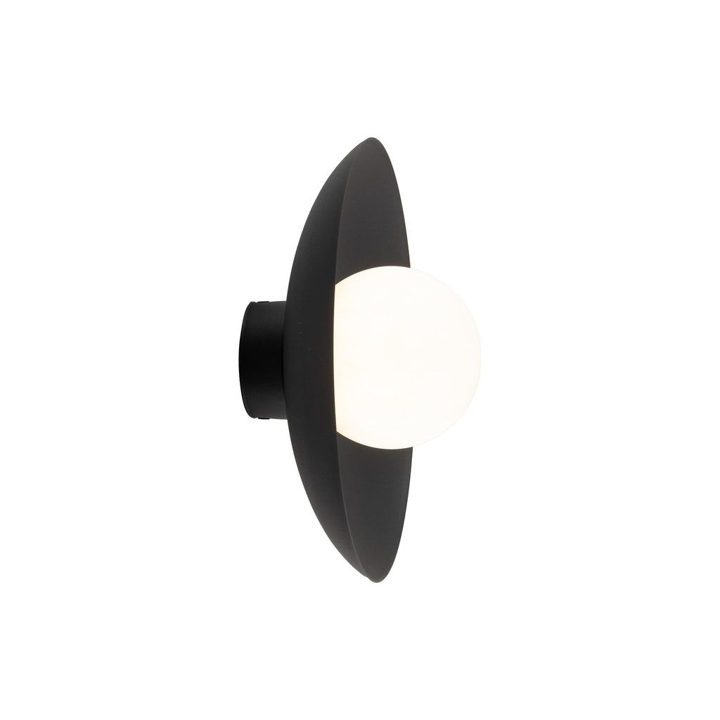 SLATE Opal Glass Wall Sconce & Flush Mount for Bedroom, Hallway & Kitchen