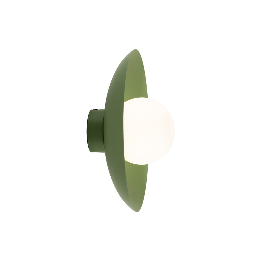 SLATE Opal Glass Wall Sconce & Flush Mount for Bedroom, Hallway & Kitchen