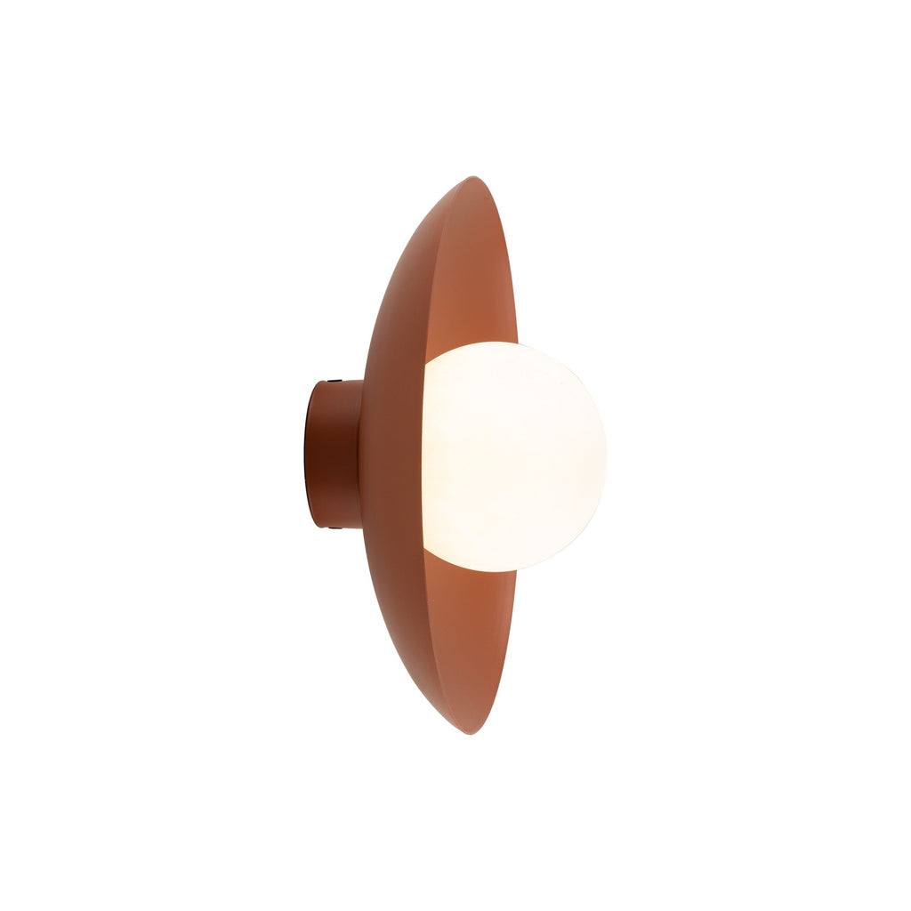 SLATE Opal Glass Wall Sconce & Flush Mount for Bedroom, Hallway & Kitchen