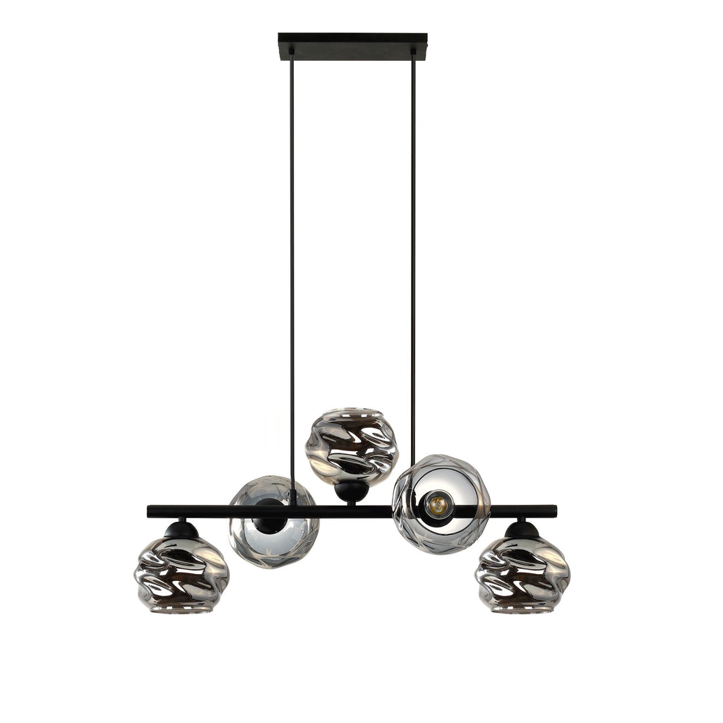 TORONTO 5-Light Glass Globe Pendant for Kitchen Island & Dining Table