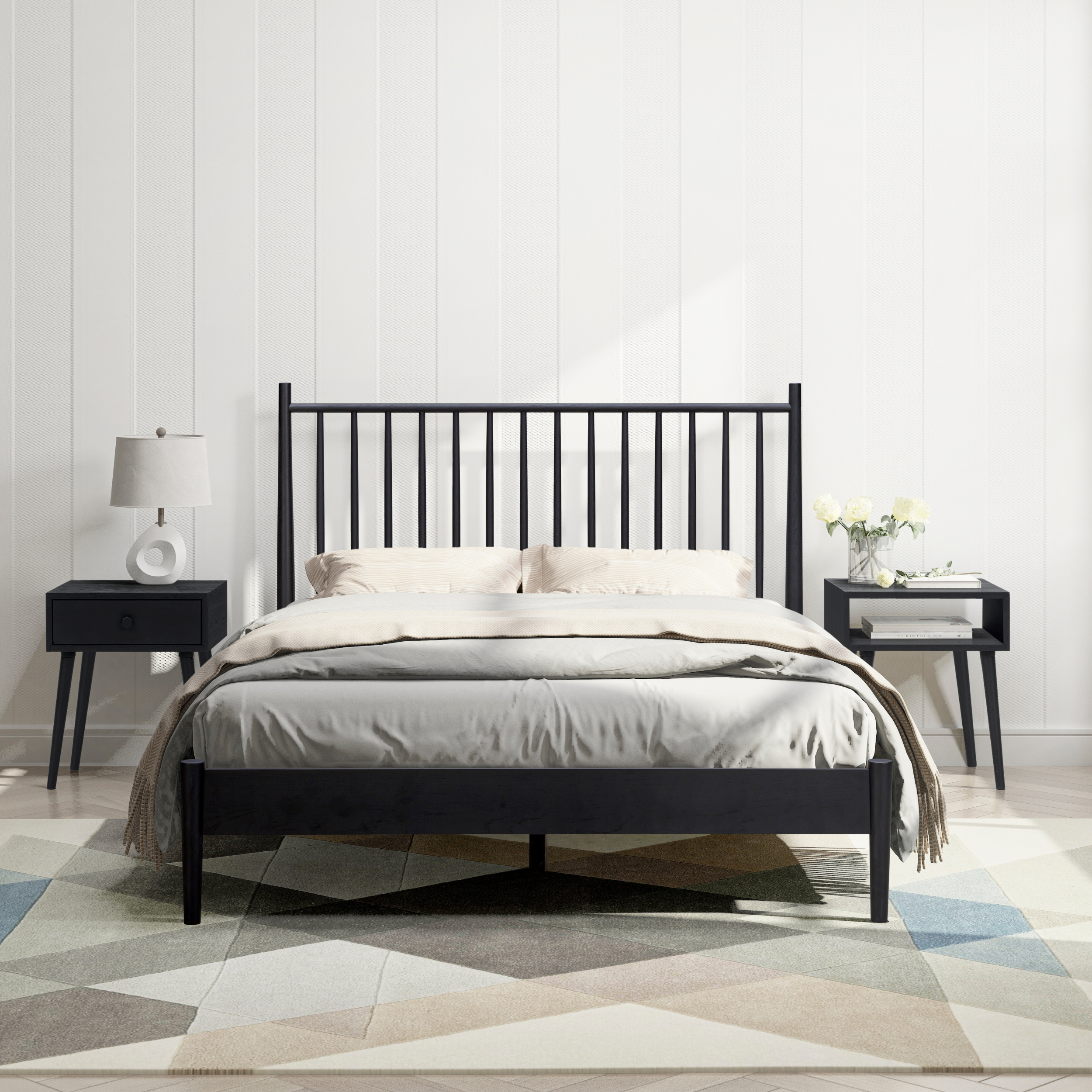 The Indra Wooden Bed Frame