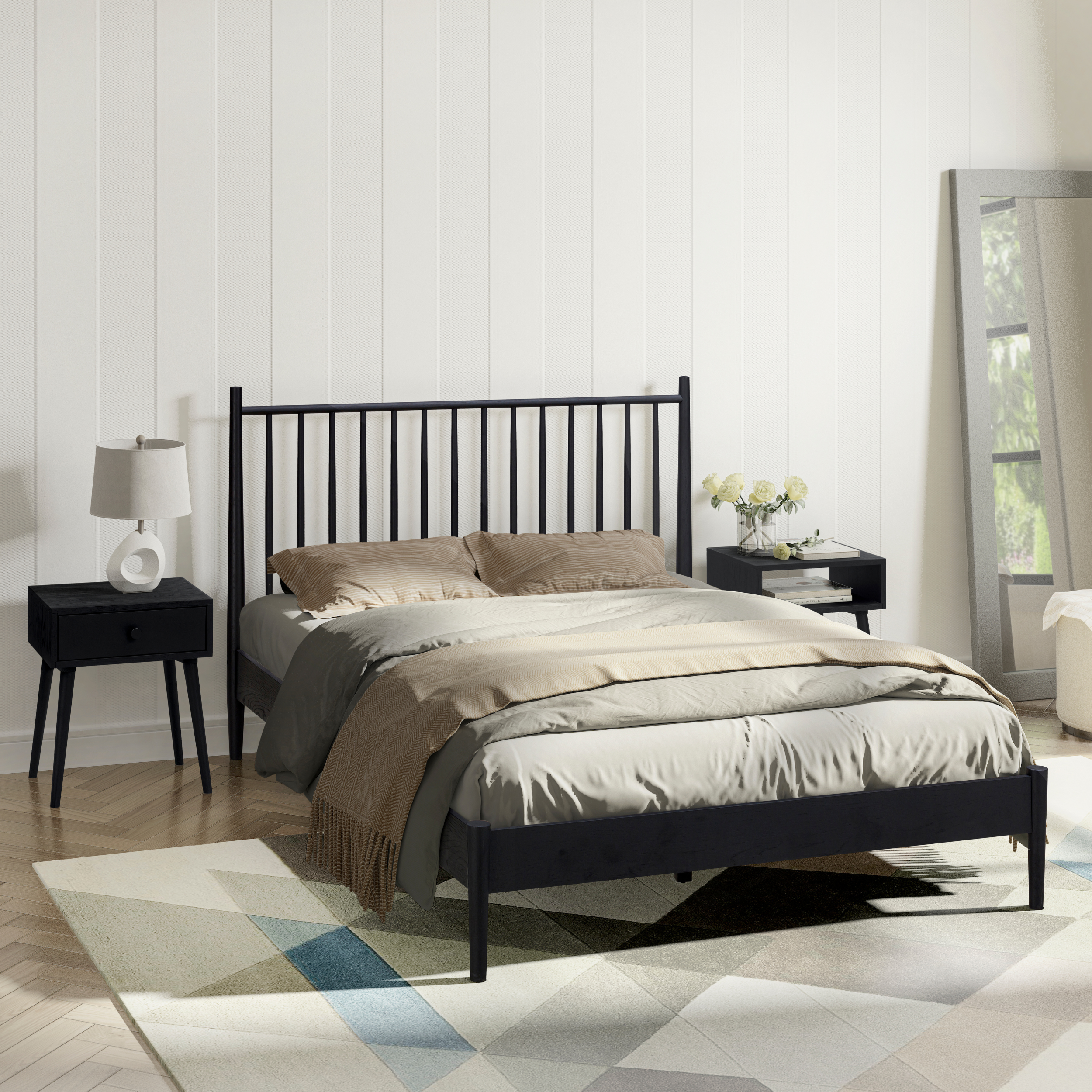 The Indra Wooden Bed Frame