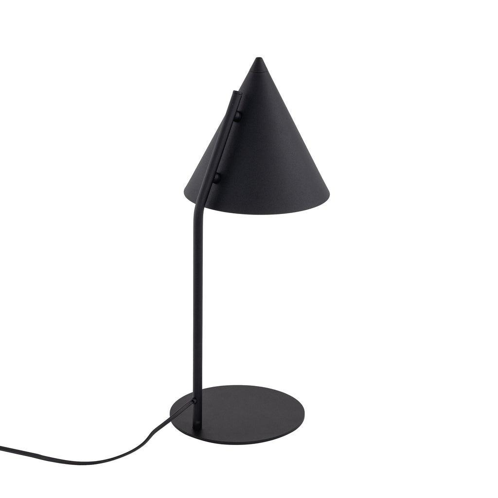 CONO Black Modern Minimalist Table Lamp for Bedroom & Nightstand