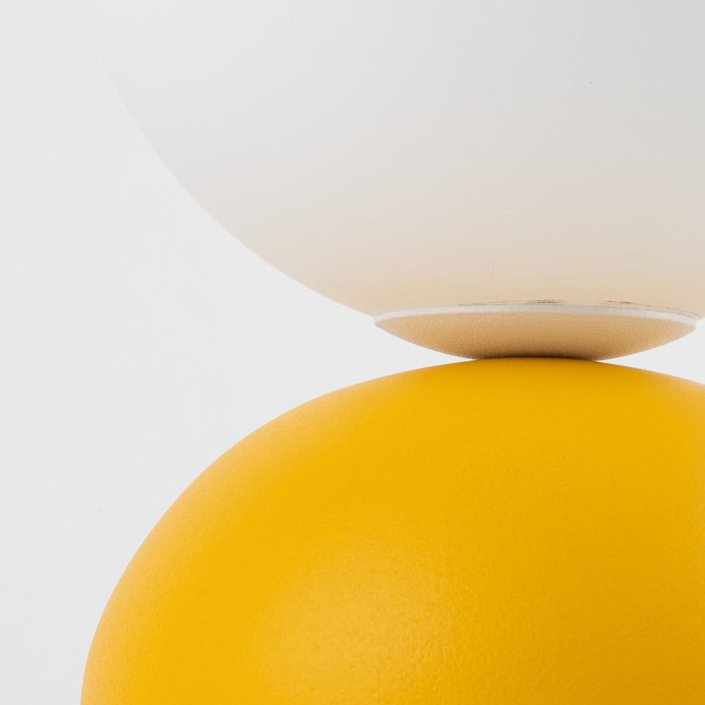 MIKI Modern Glass Globe Table Lamp for Bedroom, Living Room & Nightstand
