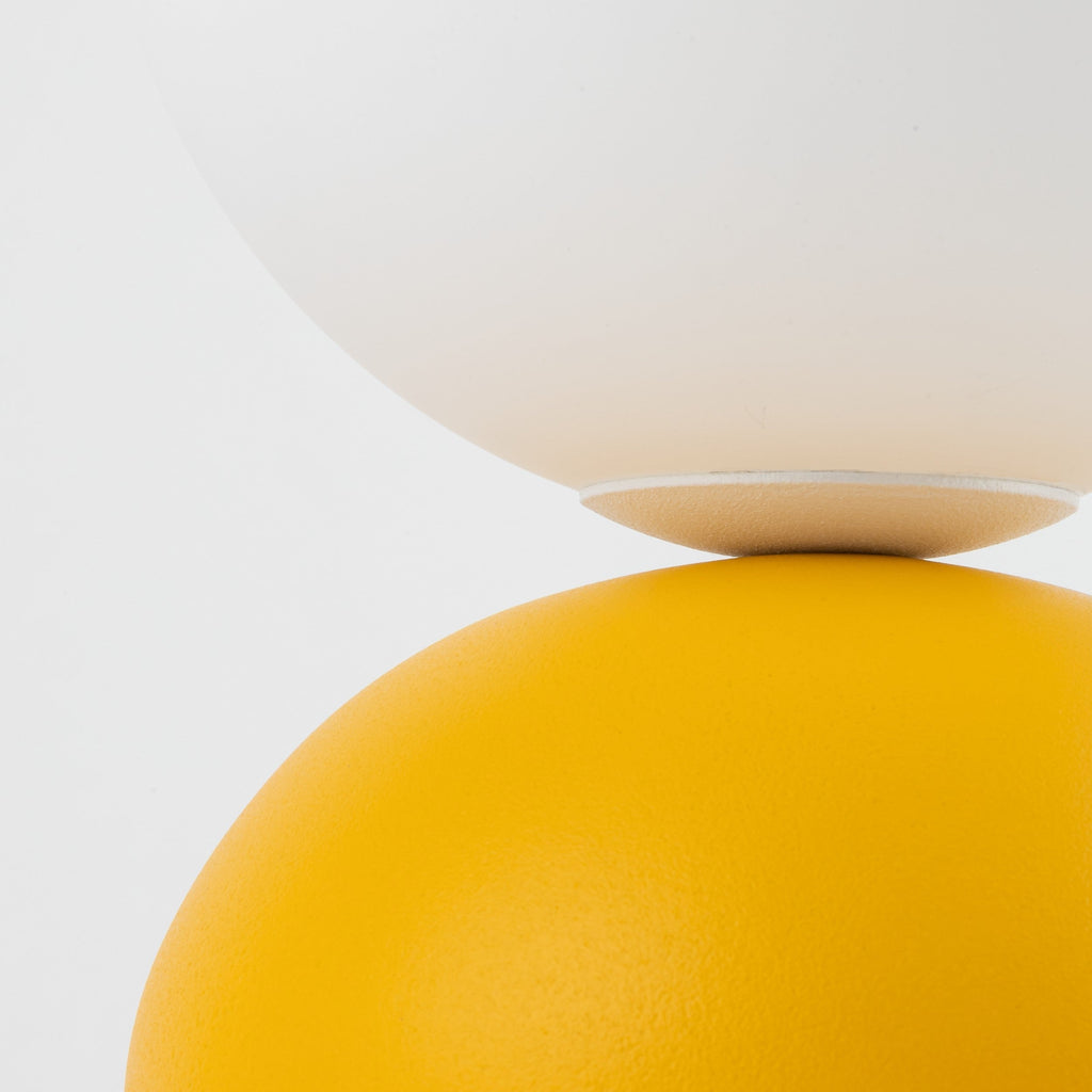 MIKI Modern Glass Globe Table Lamp for Bedroom, Living Room & Nightstand