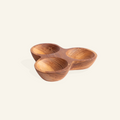 NEW The Three Compartment Teak Wood Bowl