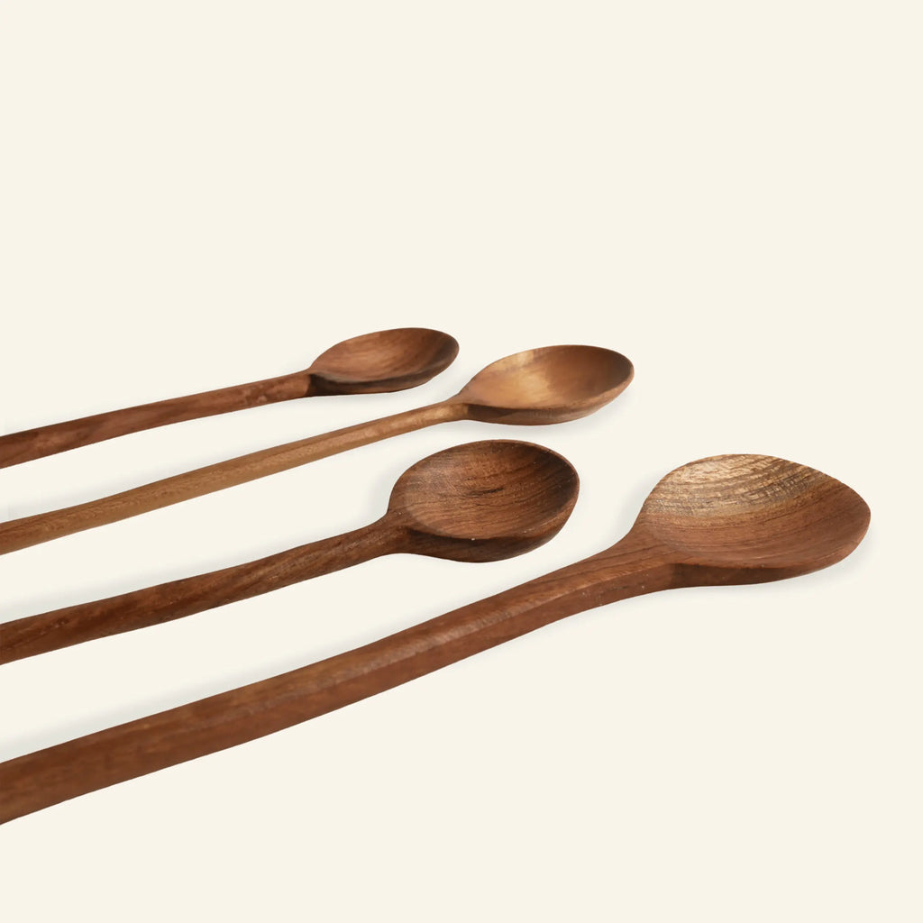 Wooden cocktail spoons (set of 4)