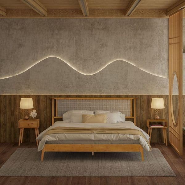 The Riven Natural Rattan Bed Frame