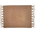 Charlo's Set of 4 Sustainable Rectangular Braided Jute Placemats 18" x12"