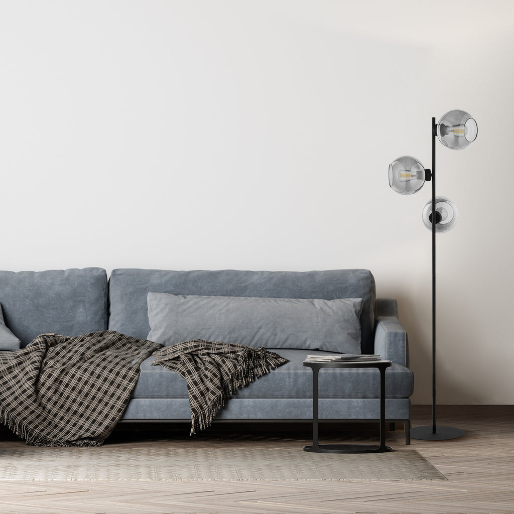 CUBUS Graphite Scandinavian Floor Lamp for Living Room, Bedroom & Office – Modern Minimalist Lighting (Clearance)