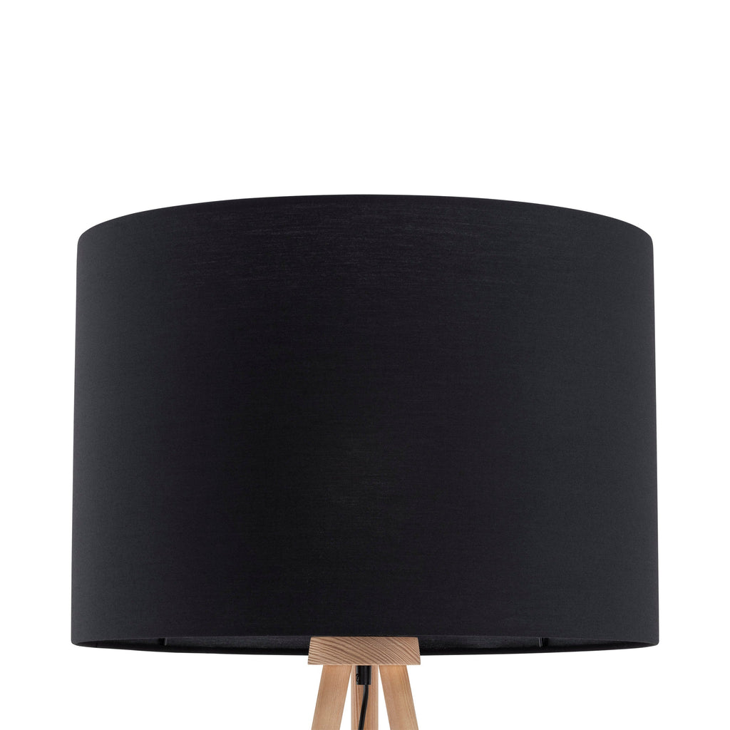 TOKYO Wood & Linen Floor Lamp for Living Room & Bedroom