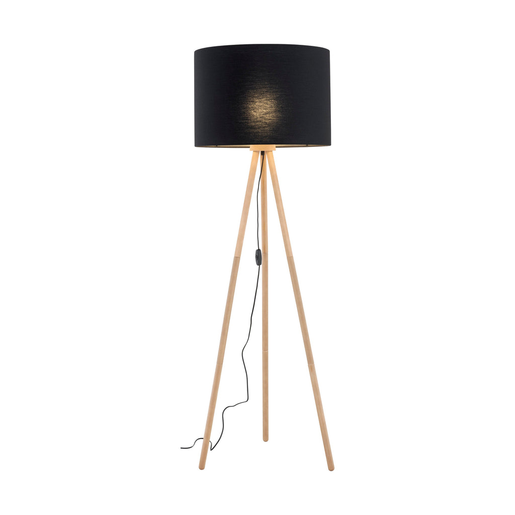 TOKYO Wood & Linen Floor Lamp for Living Room & Bedroom