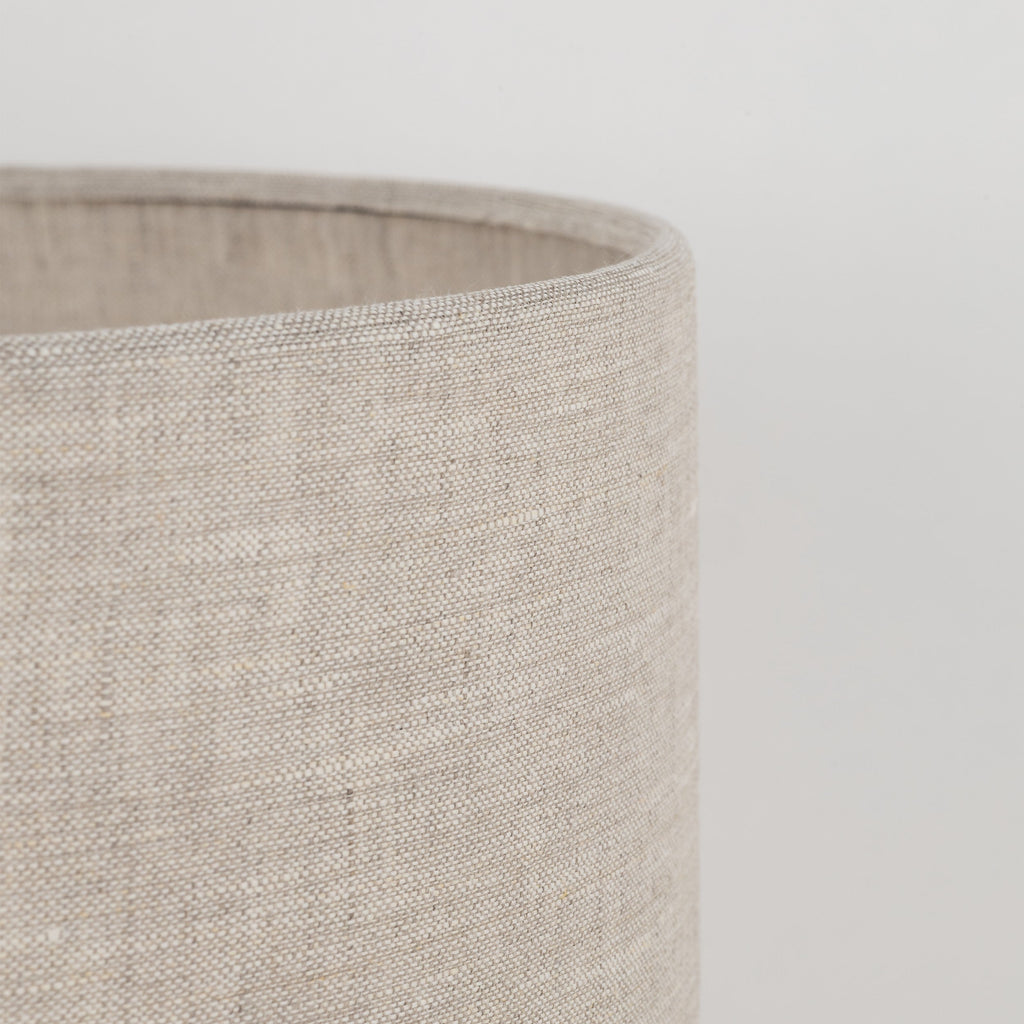 TOKYO Natural Linen & Wood Tripod Table Lamp for Bedroom & Nightstand