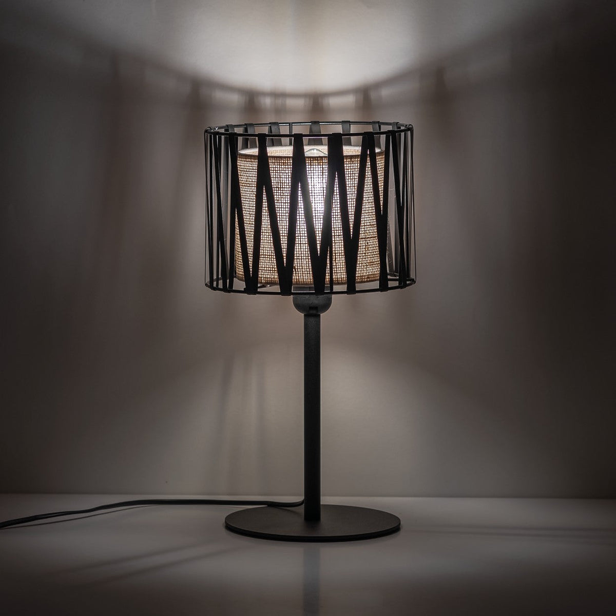 HARMONY NATURE Woven Jute Table Lamp for Bedroom & Nightstand (Clearance)
