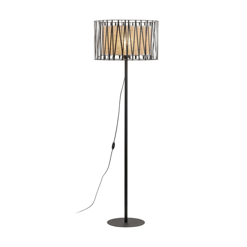 HARMONY NATURE Woven Jute Floor Lamp for Living Room & Bedroom (Clearance)