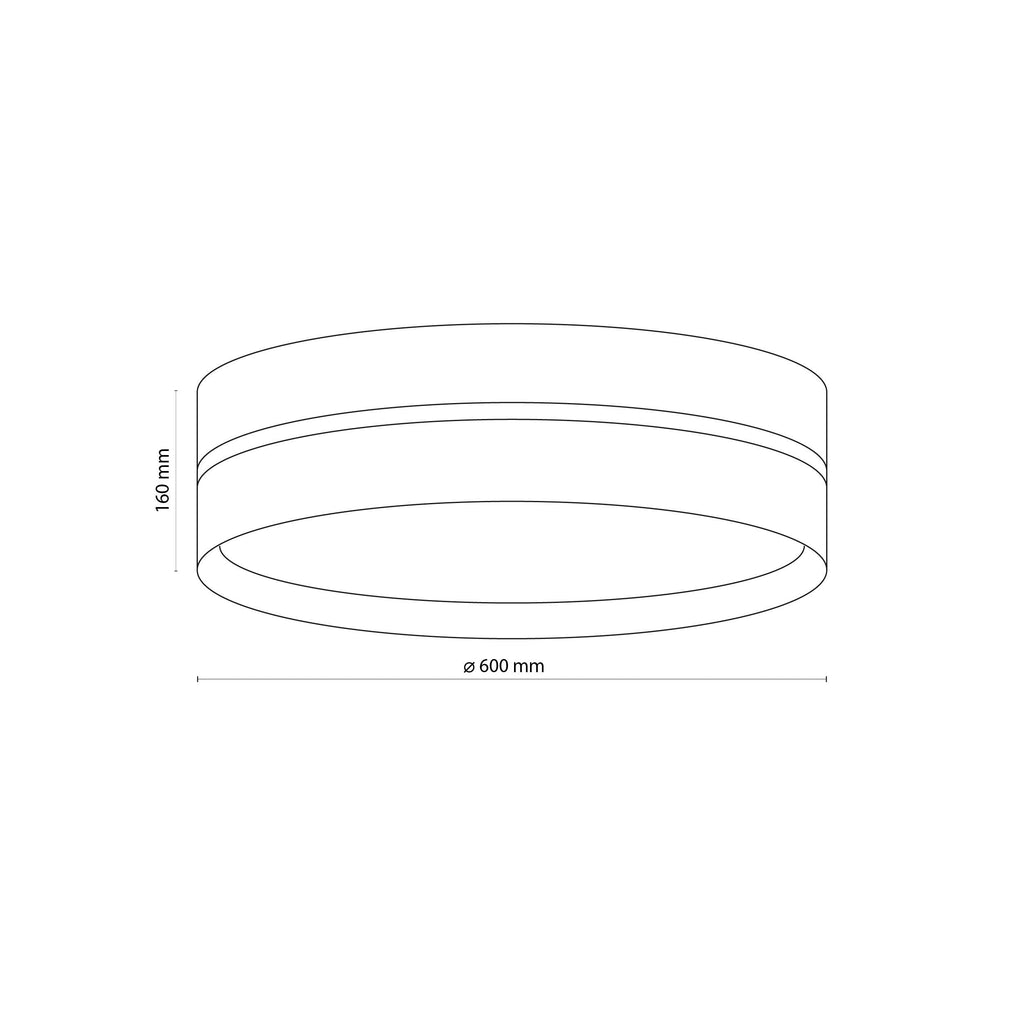 Linobianco Natural  Linen Large Flush Mount Ceiling Light for Bedroom, Hallway & Living Room