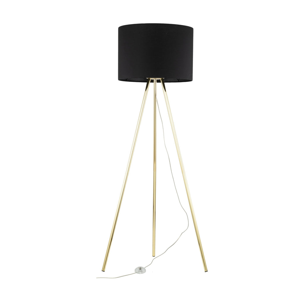 UMBERTO Black Modern Floor Lamp for Living Room & Bedroom (Clearance)