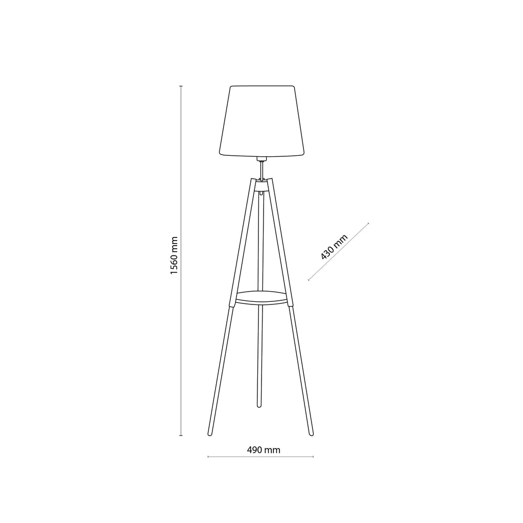 VAIO White Tray Table Floor Lamp for Living Room & Bedroom