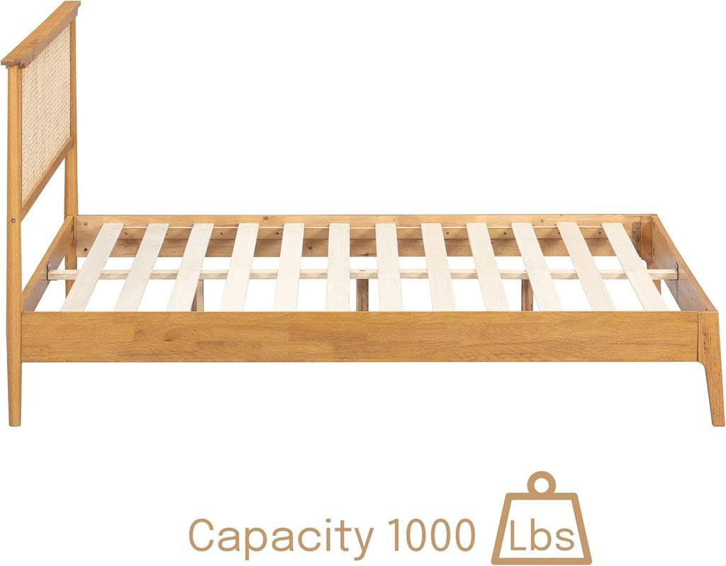 The Riven Natural Rattan Bed Frame