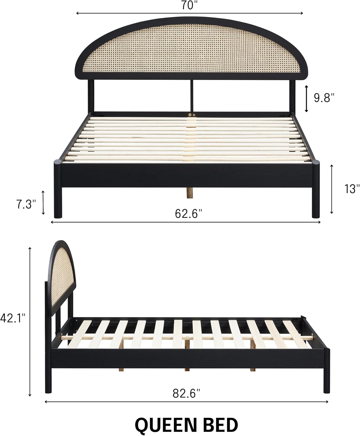 The Gideon Wooden Bed Frame
