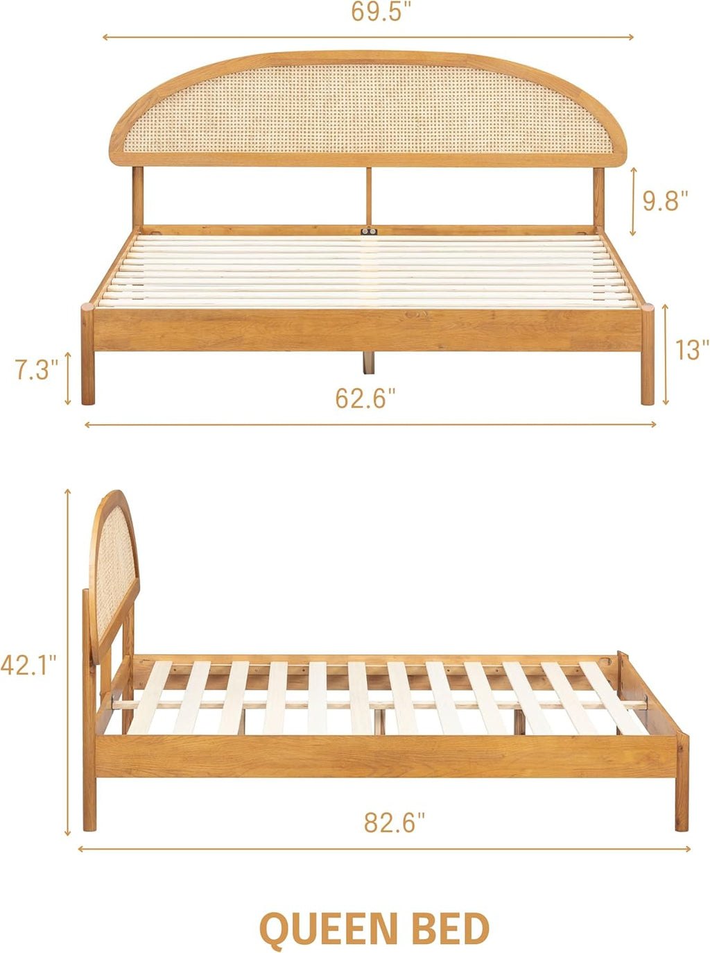 The Gideon Wooden Bed Frame