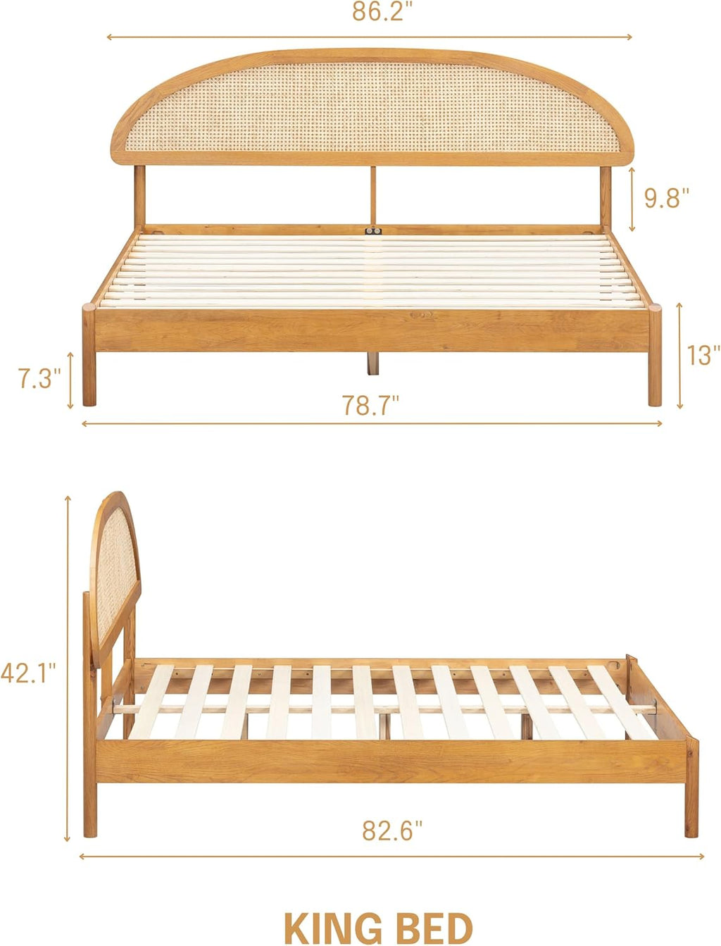The Gideon Wooden Bed Frame