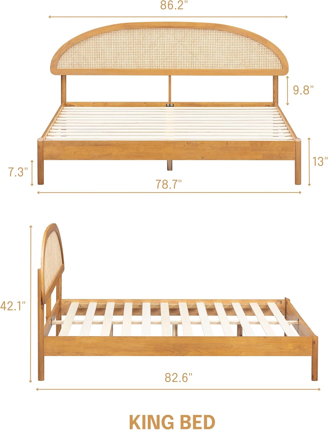 The Gideon Wooden Bed Frame