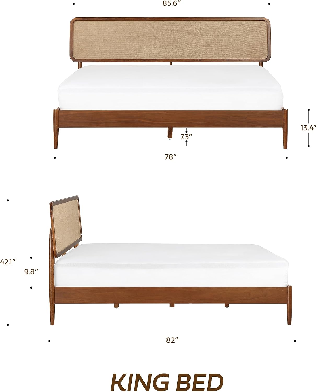 The Larkin Solid Wood Bed Frame