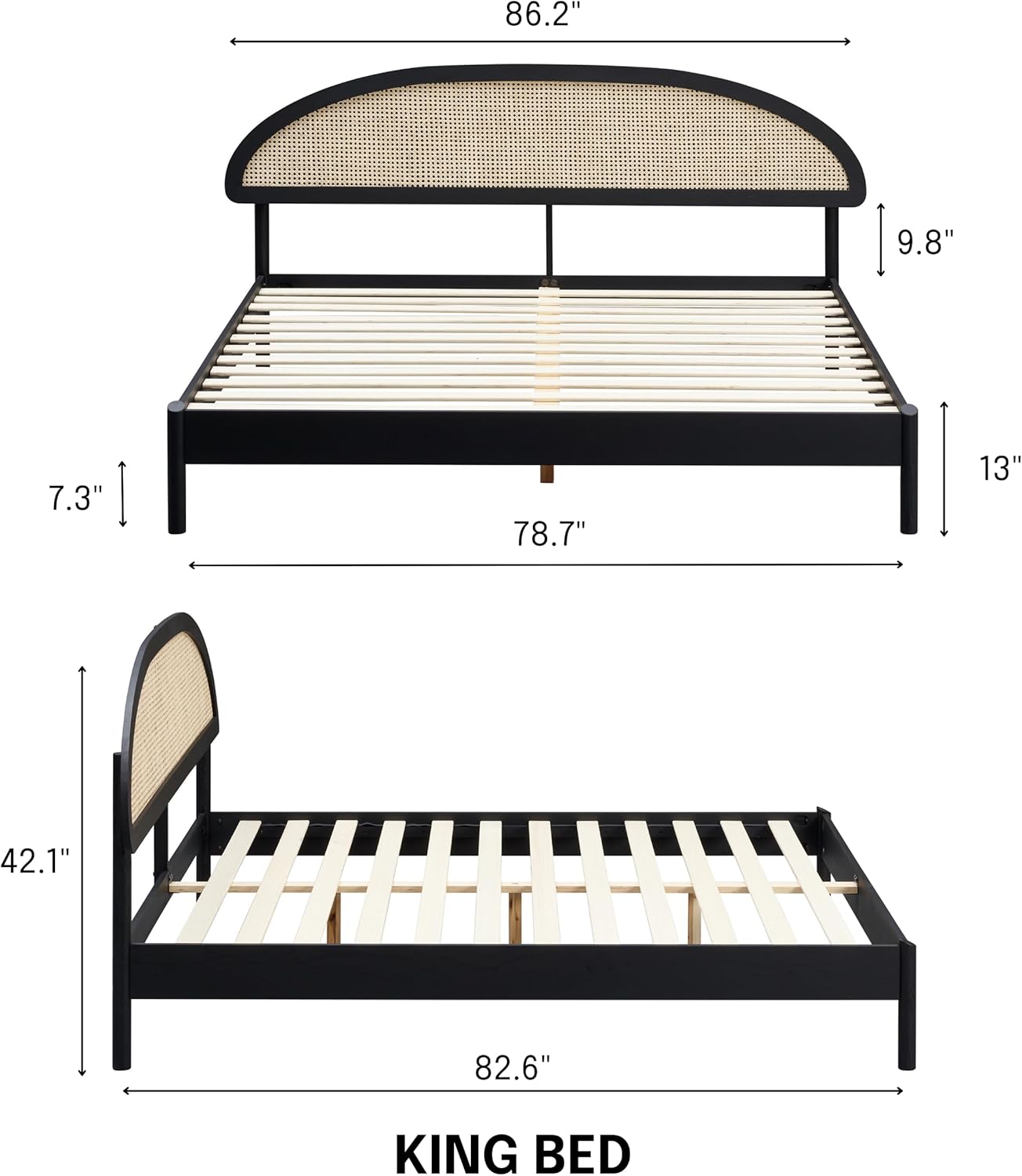 The Gideon Wooden Bed Frame