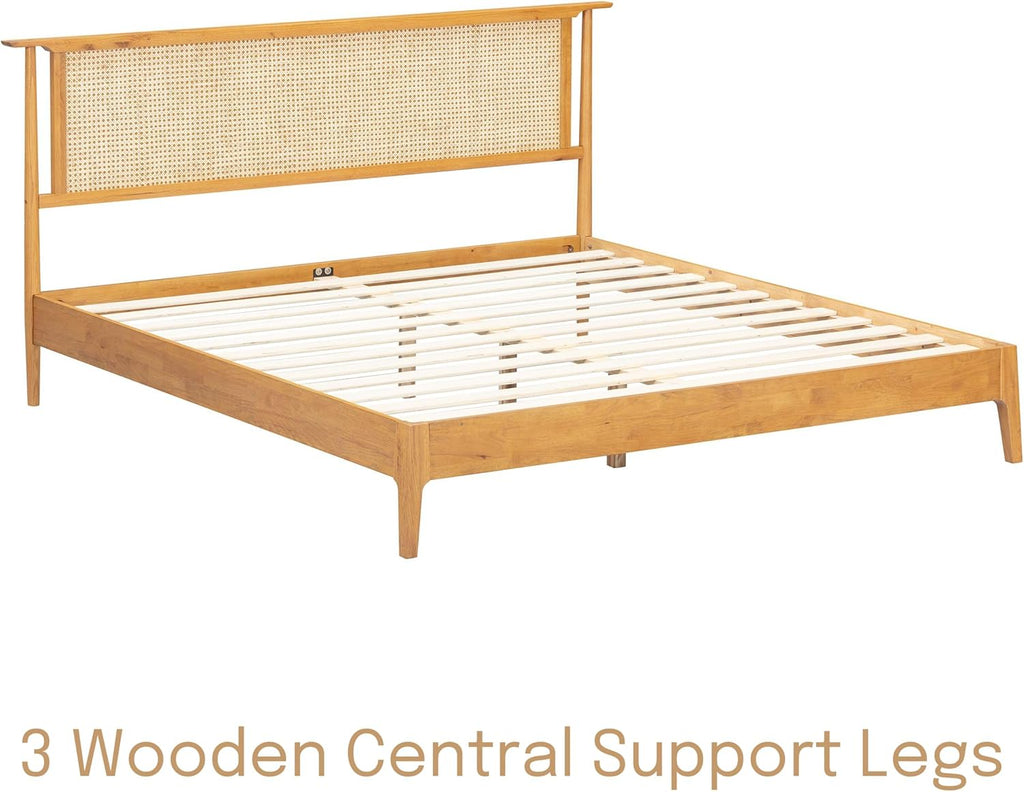The Riven Natural Rattan Bed Frame