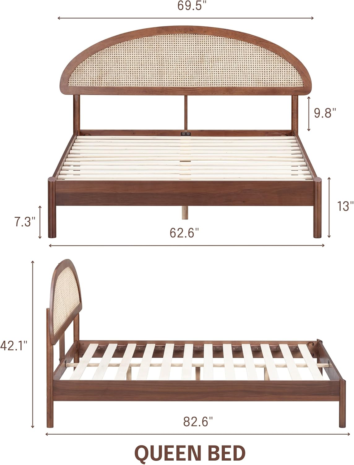 The Gideon Wooden Bed Frame