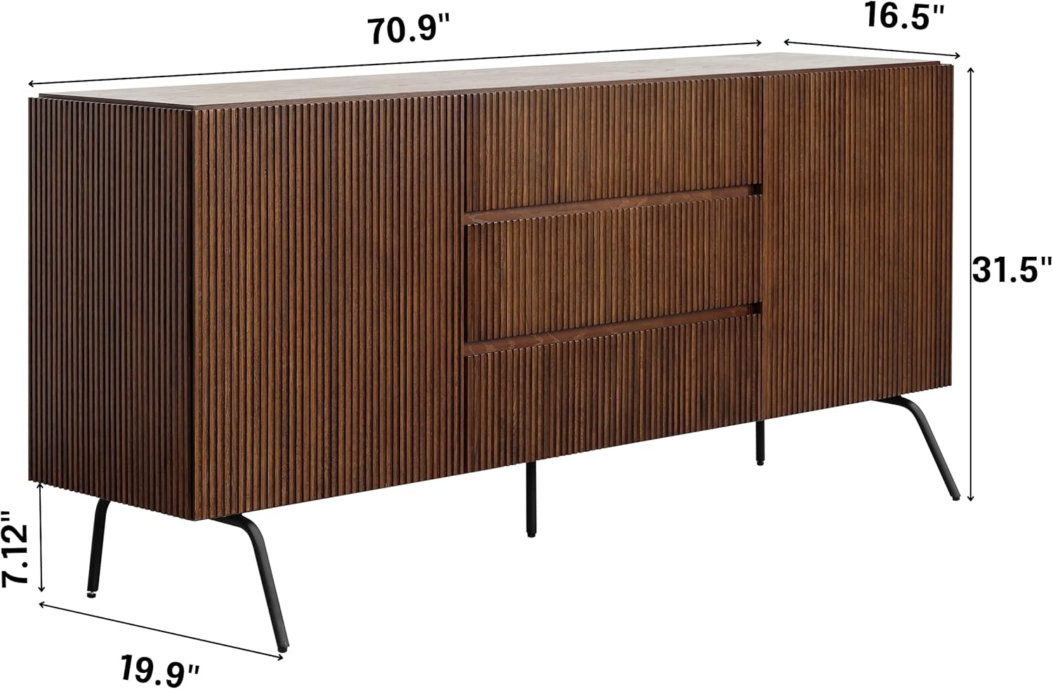 The Vantage Sideboard 2 Doors 3 Drawers