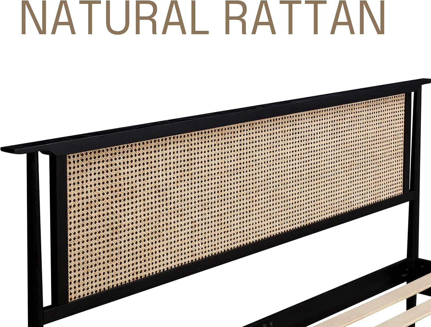 The Riven Natural Rattan Bed Frame