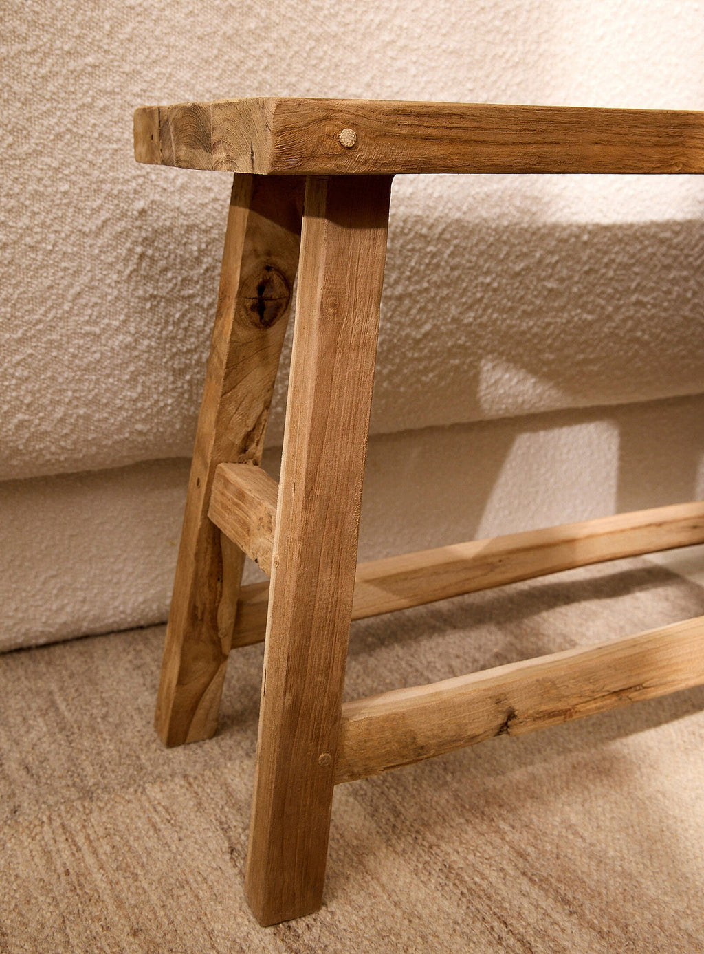 NEW Leon Recycled Teak Bench -90cm