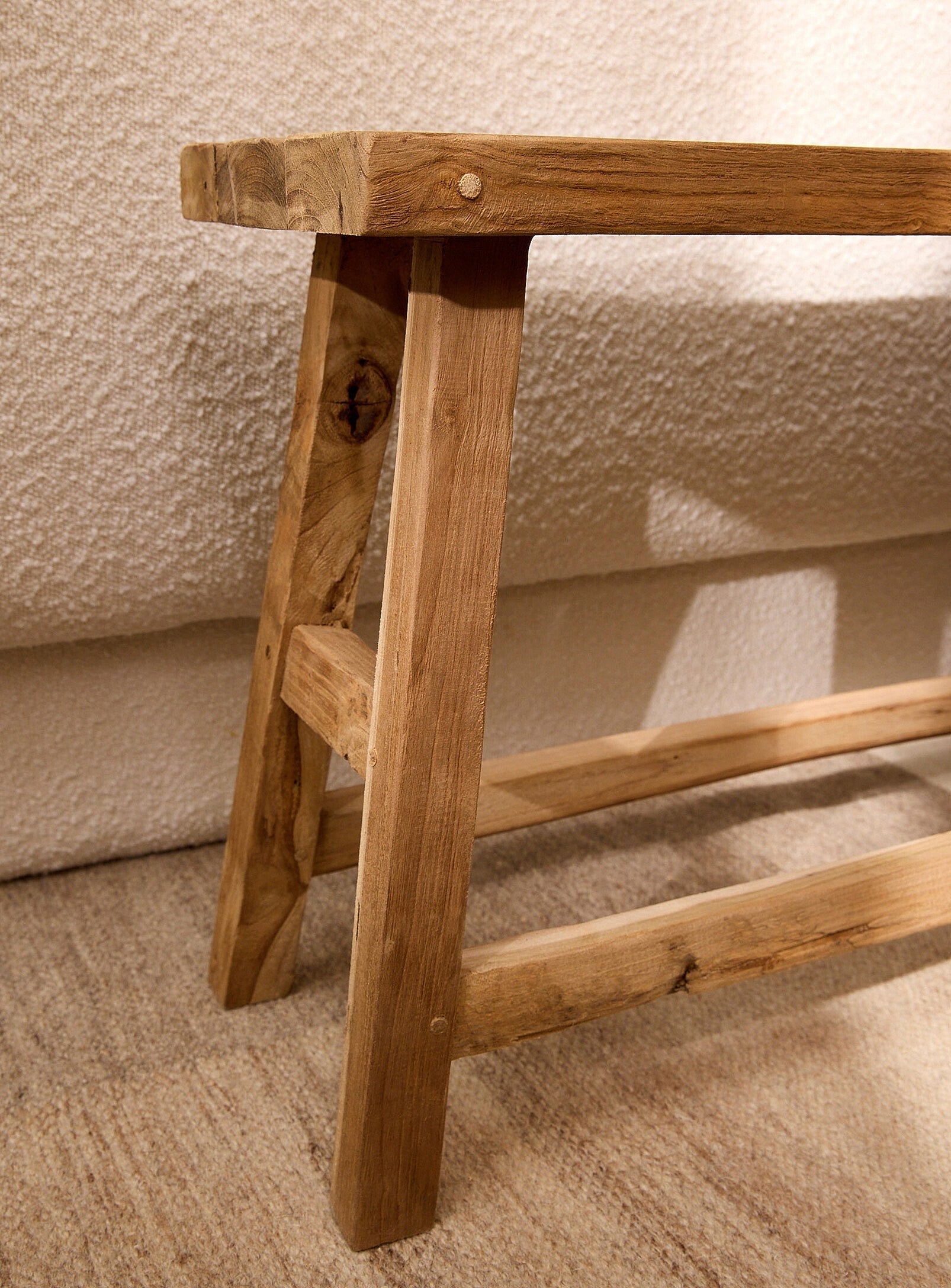 NEW Leon Recycled Teak Bench -90cm