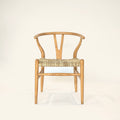 Wishbone chair in teak and banana bark