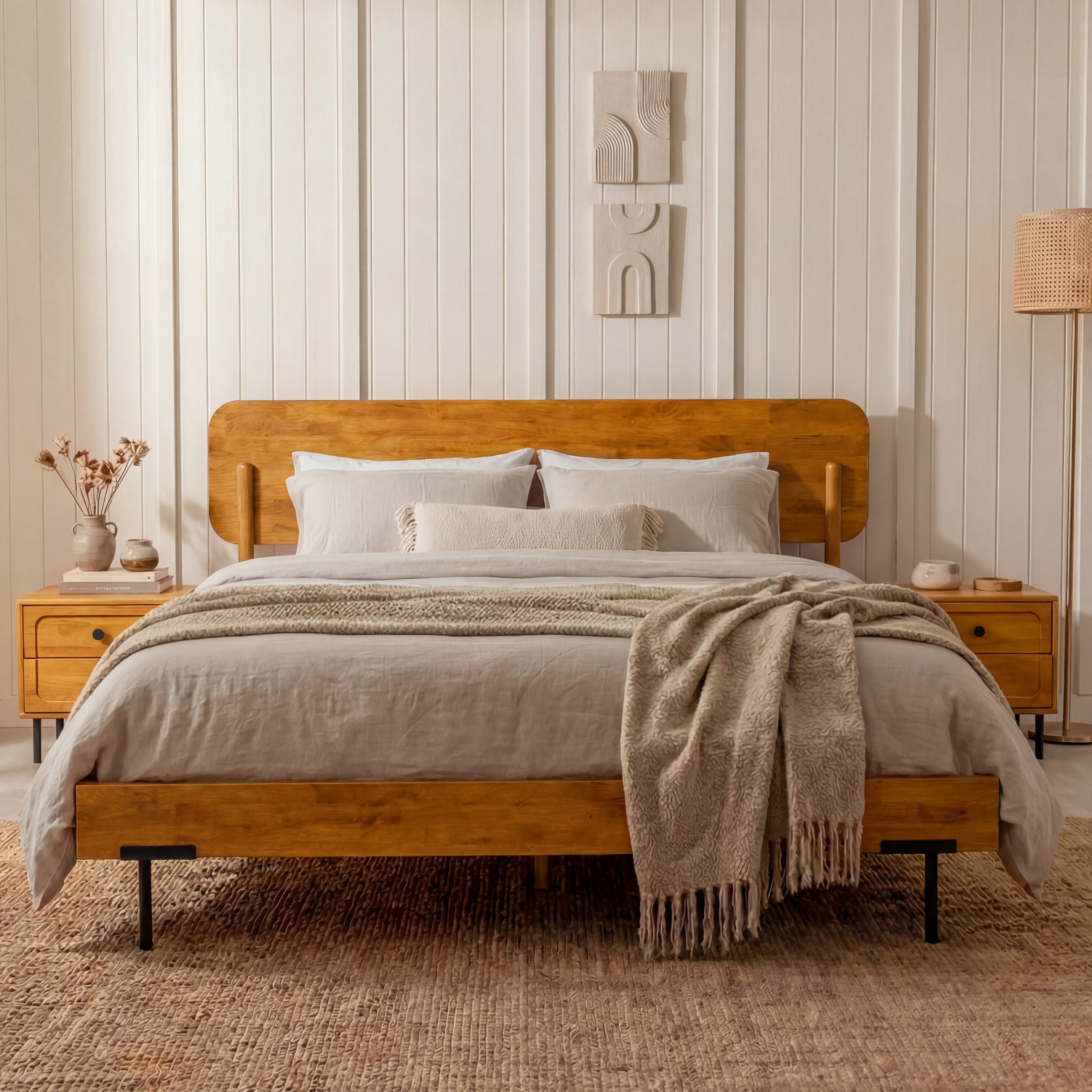 The Farrow Solid Wood Bed Frame