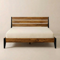 Emery Solid Wood Bed Frame & Nightstand
