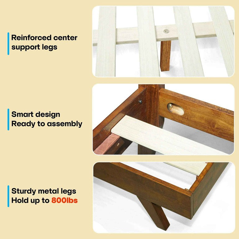 Harmony Solid Wood Platform Bed Frame