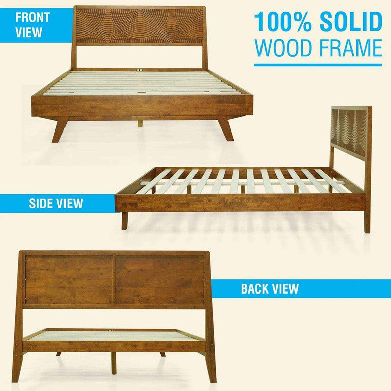 Harmony Solid Wood Platform Bed Frame
