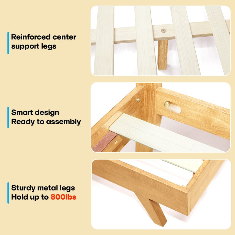 Harmony Solid Wood Platform Bed Frame