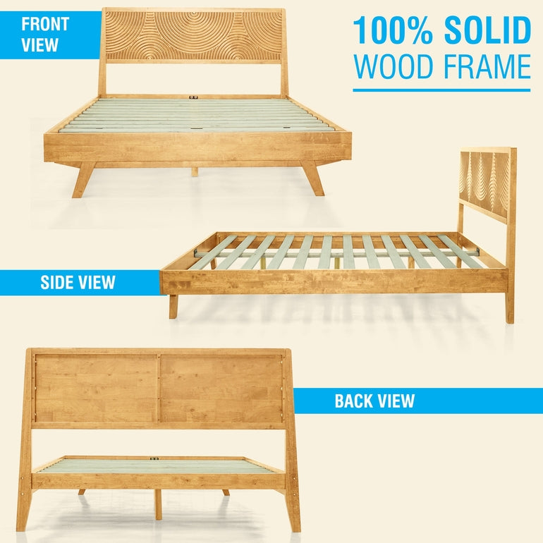 Harmony Solid Wood Platform Bed Frame