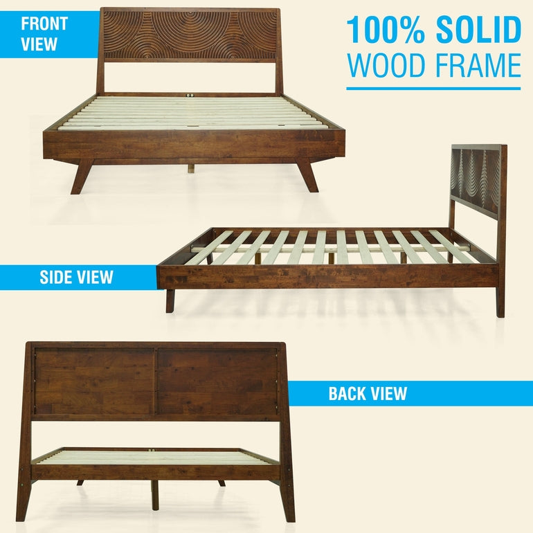 Harmony Solid Wood Platform Bed Frame