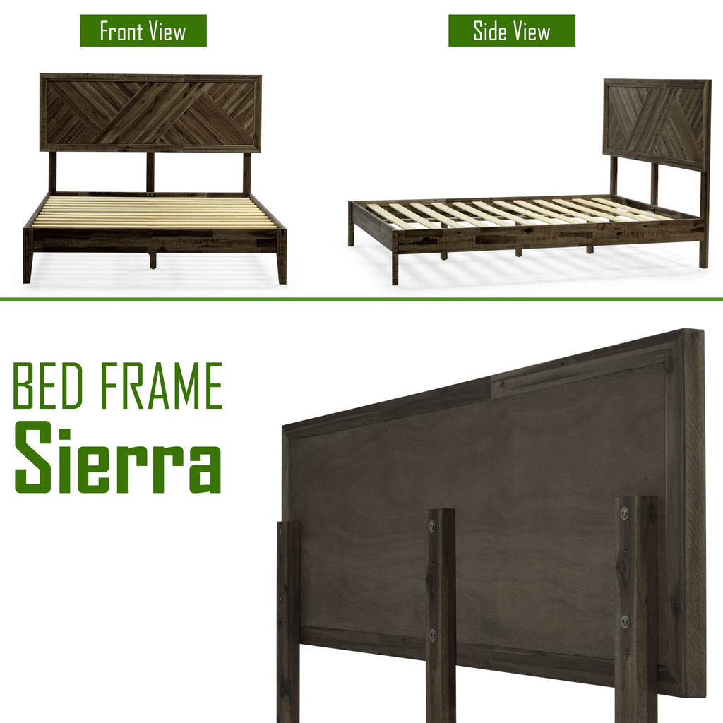 Sierra Deluxe Solid Wood Bed Frame