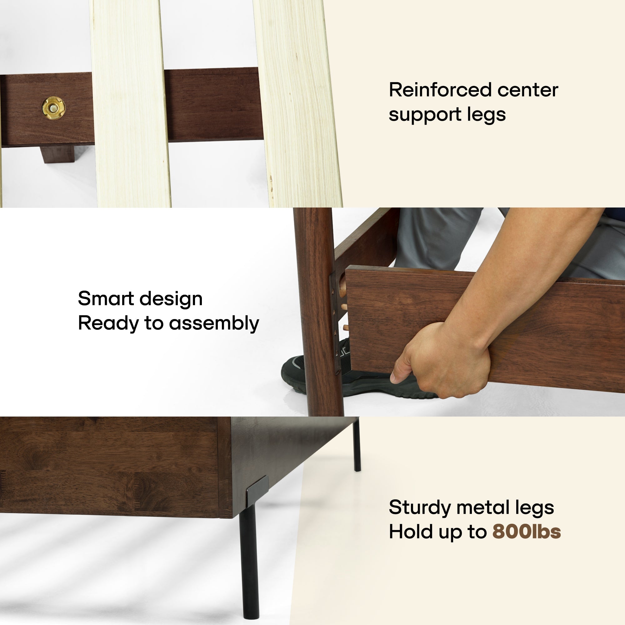 The Farrow Solid Wood Bed Frame