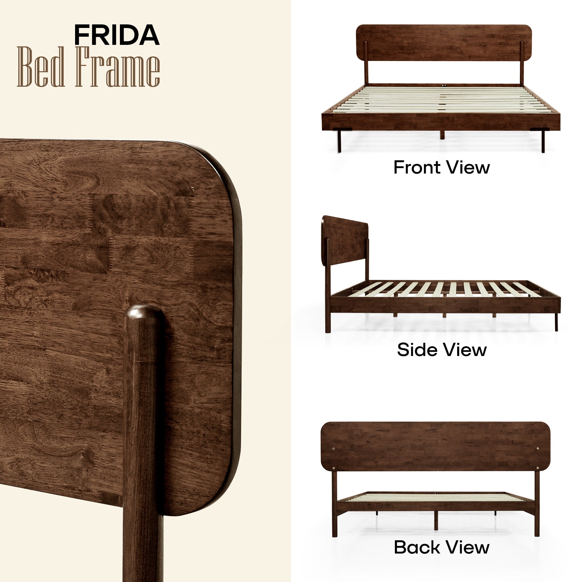 The Farrow Solid Wood Bed Frame