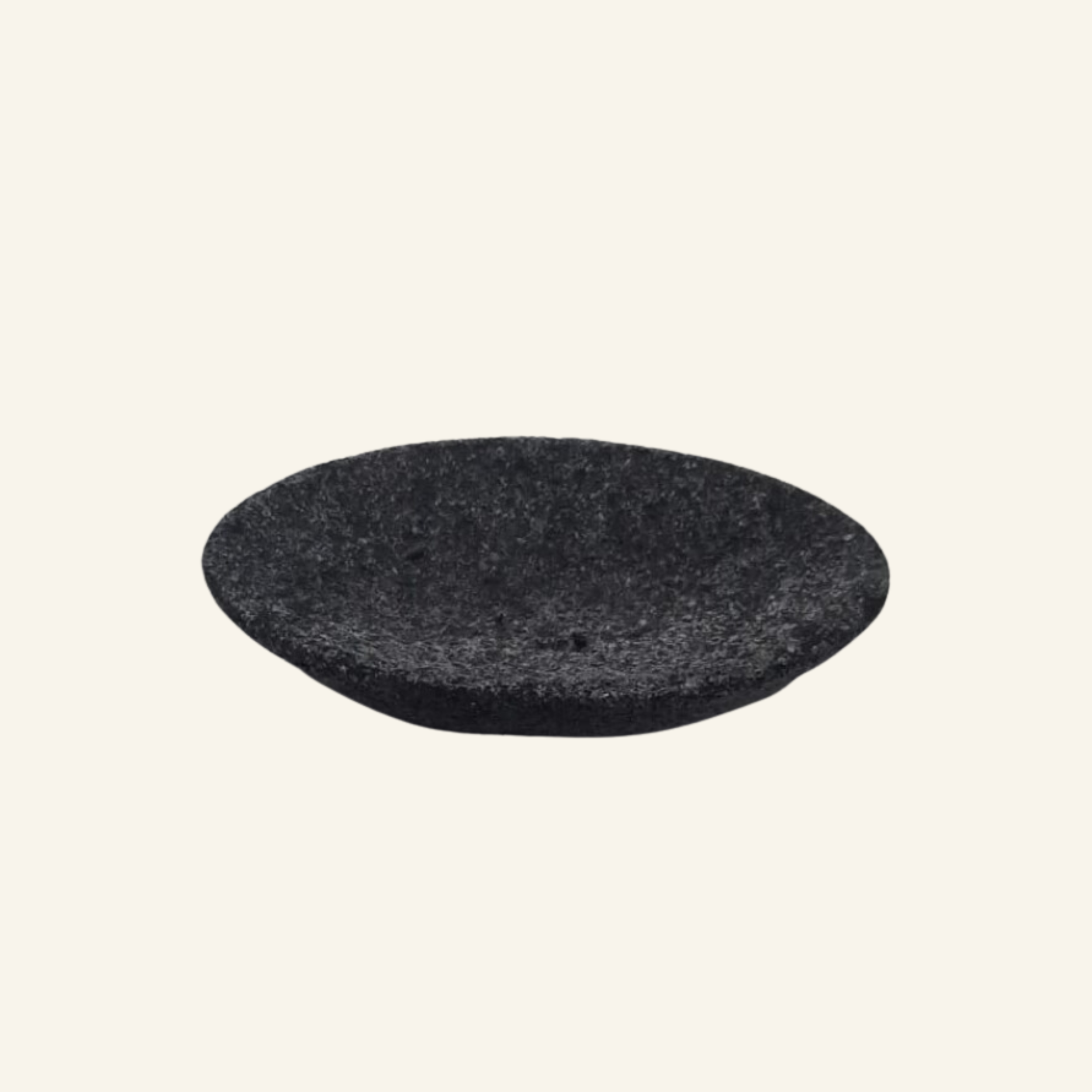 Anthracite black volcanic stone soap dish